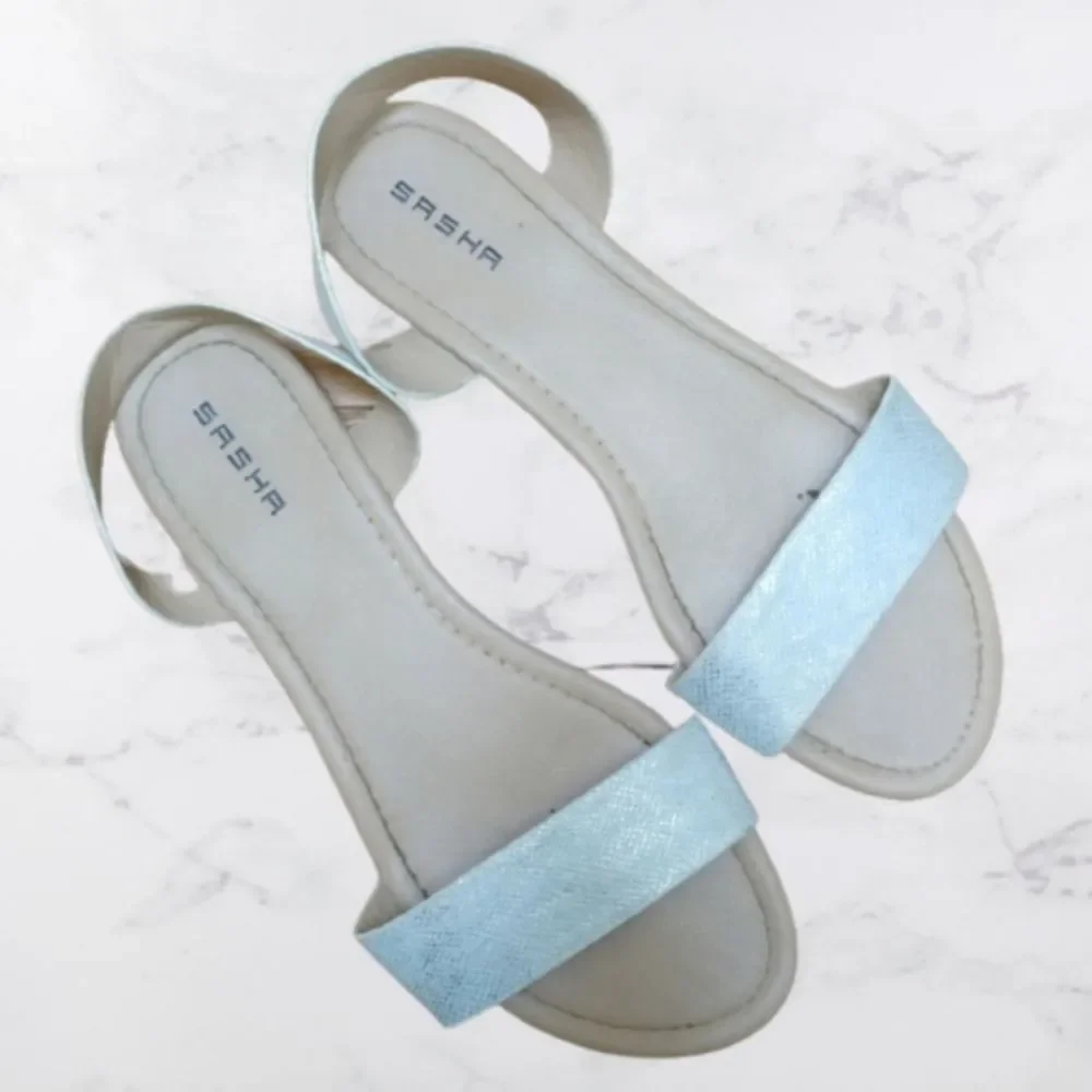Slide sandals faux snakeskin size 10 wide - Picture 1 of 5